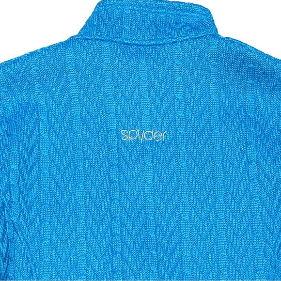 Spyder Women’s Blue Quilted Core Sweater Jacket Zip Up Front Size M - Picture 4 of 11